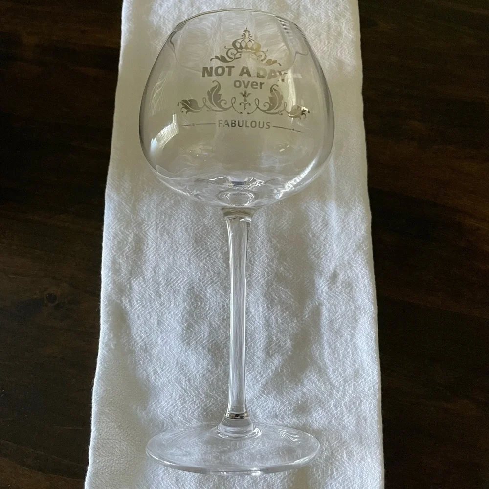 Wine Glass with Pink Gift Box